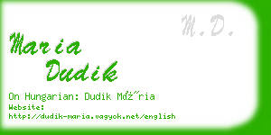 maria dudik business card